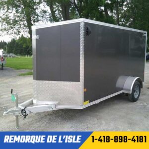 Remorque fermée Xpress 6x12 sa couleur charcoal