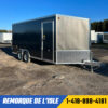 Remorque Fermée Idéal Cargo 8,5×16 Charcoal Galvanisée TA3