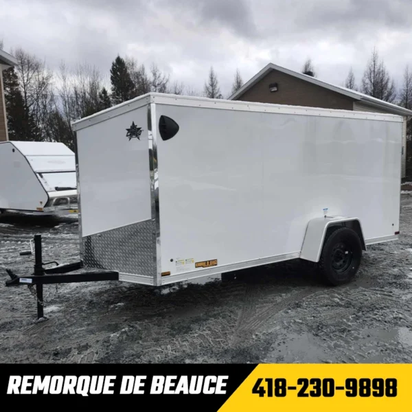 Remorque Fermée US CARGO 5x12 Blanche