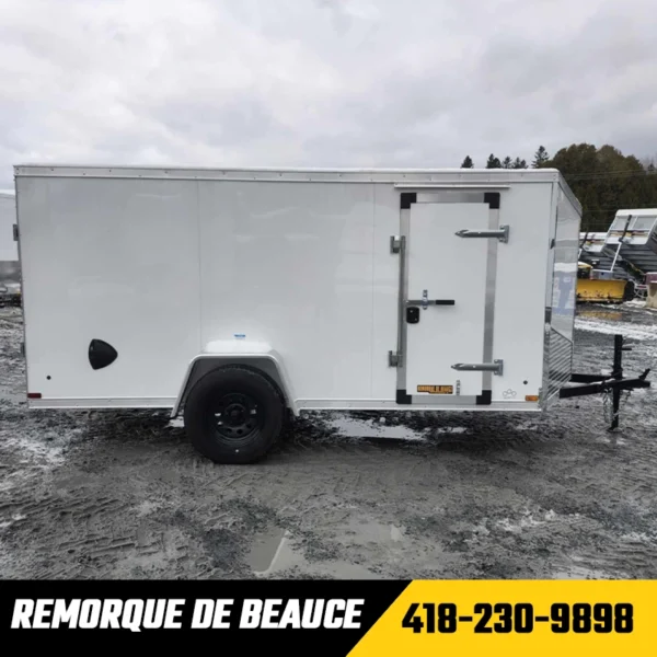 Remorque Fermée US CARGO 5x12 Blanche