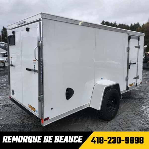 Remorque Fermée US CARGO 5x12 Blanche