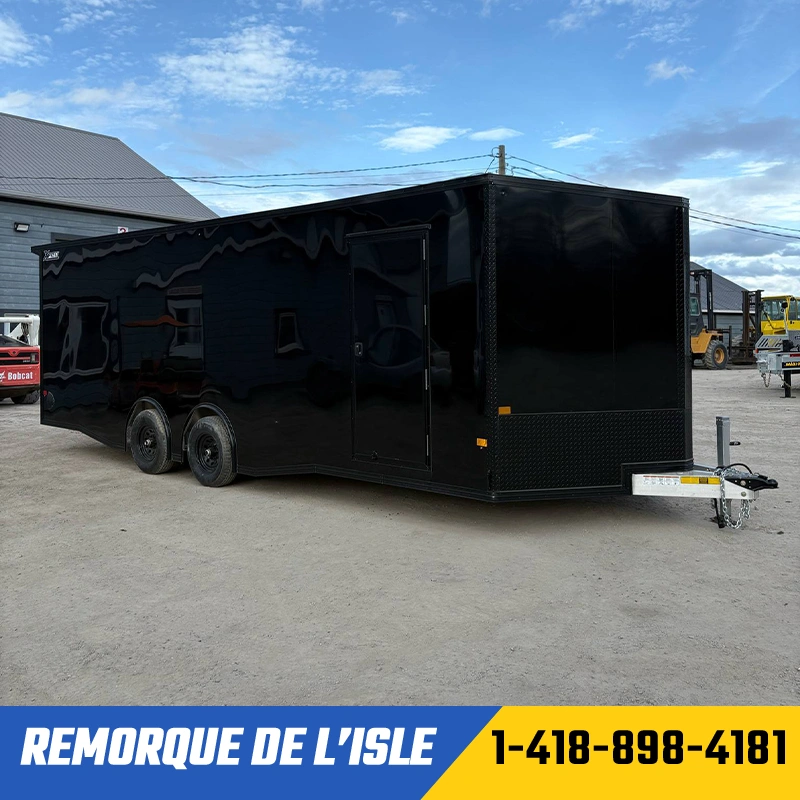 Remorque fermée Xpress 8.5x24ta3 couleur noire - Remorque de l'Isle
