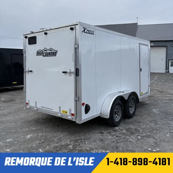 REMORQUE FERMÉE XPRESS 7X14TA2 COULEUR BLANC