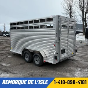 REMORQUE FRONTIER LIVESTOCK POUR ANIMAUX 16' NOIR ET SILVER