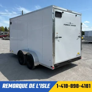 Remorque fermée USCARGO 7x14ta2 couleur blanche