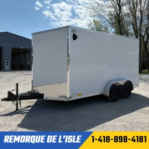 Remorque fermée USCARGO 7x14ta2 couleur blanche