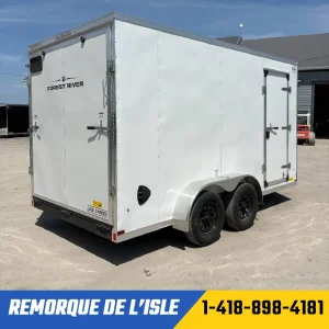 Remorque fermée USCARGO 7x14ta2 couleur blanche