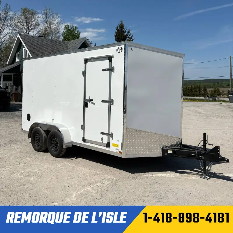 Remorque fermée USCARGO 7x14ta2 couleur blanche