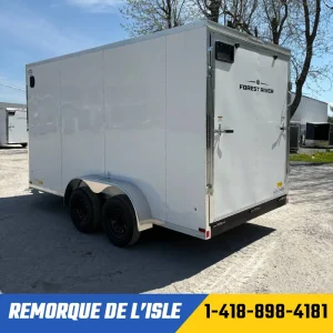 Remorque fermée USCARGO 7x14ta2 couleur blanche