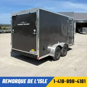 Remorque fermée USCARGO 7x14ta2 couleur charcoal